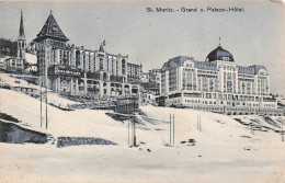 SUISSE - St Moritz - Grand U Palace Hôtel - Plage - Carte Postale Ancienne - Saint-Moritz