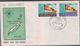 ENERGY - PHILIPPINES- 1979 - OIL DEVELOPEMENT SET OF 2 ON ILLUSTRATED FDC  - Oil