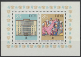 MiNr. 3038 - 3039 (Block 85) Deutschland Deutsche Demokratische Republik 1986, Blockausgabe: Leipziger Herbstmesse - 1981-1990