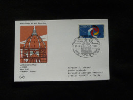 Lettre Premier Vol First Flight Cover Frankfurt Firenze Avro RJ85 Lufthansa 1998 - Premiers Vols