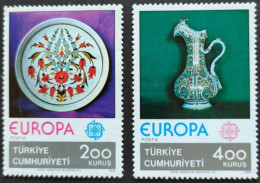 TURQUIE / YT 2155 - 2156 / ARTISANAT - PORCELAINE - ASSIETTE - PICHET - EUROPA / NEUFS ** / MNH - Neufs