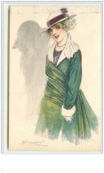 N°3653 - Mauzan - 202-5 - Femme En Vert  Chapeau Blanc - Mauzan, L.A.