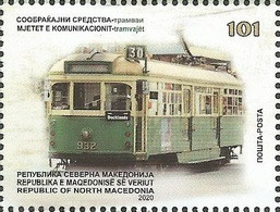 NMK 2020-10 TRAM, NORTH MACEDONIA. 1v, MNH - Tram