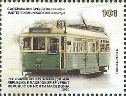 NMK 2020-10 TRAM, NORTH MACEDONIA. 1v, MNH - Tranvías