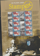 Great Britain 2009 Royal Navy Warships World War 2 Spampex Autumn 2009 A4 Size Smilers Sheet MNH/** - Persoonlijke Postzegels