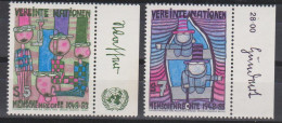 Nations Unies Vienne 1983 36-37 ** Dessins De Hundertwasser Droits De L’Homme - Ongebruikt