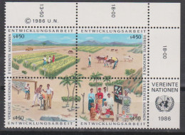 Nations Unies Vienne 1986 56-59 ** Agriculture - Neufs