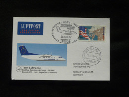 Lettre Premier Vol First Flight Cover Hof Frankfurt Dash 8-100 Lufthansa / Augsburg Airways 1998 - Eerste Vluchten