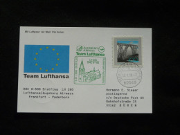 Lettre Premier Vol First Flight Cover Frankfurt Paderborn Lufthansa / Augsburg Airways 1998 - Premiers Vols