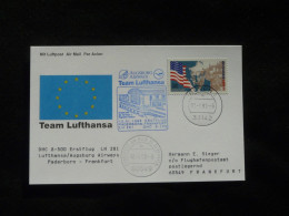 Lettre Premier Vol First Flight Cover Paderborn Frankfurt Lufthansa / Augsburg Airways 1998 - Erst- U. Sonderflugbriefe