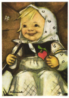 ILLUSTRATION, HUMMEL, NR. 14830, CHILD, GIRL, SIGNED, POSTCARD - Hummel