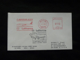 Lettre Premier Vol First Flight Cover Koln Athens Airbus A300 Cargo Lufthansa 1998 - First Flight Covers