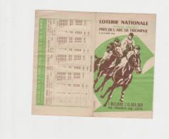 Loterie Nationale Prix De L'arc De Triomphe- 8 Oct 1950 - Biglietti Della Lotteria