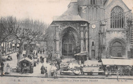 MONTIVILLIERS (Seine-Maritime) - Place Carnot, Marché - Eglise - Montivilliers