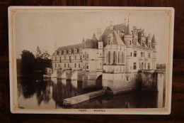 Photo 1880's Château De Chenonceaux Façade Orientale (37) Tirage Vintage Print Albumen Albuminé Format Cabinet CDC - Lieux