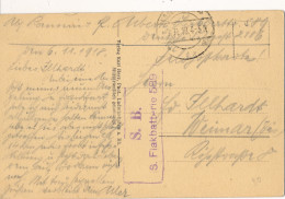 FELDPOSTKARTE 1916 S.B.  S. FLAKBATTERIE 589      2 SCANS - Feldpost (portvrij)