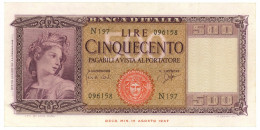 500 LIRE ITALIA ORNATA DI SPIGHE MEDUSA 23/03/1961 BB/SPL - Otros & Sin Clasificación