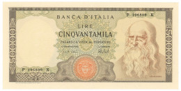 50000 LIRE BANCA D'ITALIA LEONARDO DA VINCI MEDUSA 16/05/1972 SPL+ - Other & Unclassified