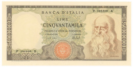 50000 LIRE BANCA D'ITALIA LEONARDO DA VINCI MEDUSA 16/05/1972 SPL+ - Otros & Sin Clasificación