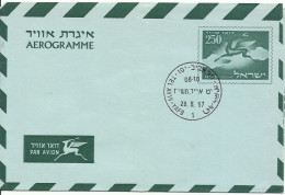 ISRAEL, AEROGRAMA  AÑO 1957 - Luchtpost