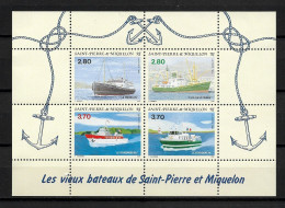 SAINT PIERRE ET MIQUELON , BF No 4  NEUF ,  **  , SANS CHARNIERE , TTB . - Blocchi & Foglietti