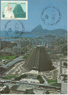 Carte Maximum - Brasil - Rio De Janeiro - Catedral - Visita Do Papa João Paulo II - Pope - Cartes-maximum