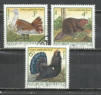 7494N-SERIE COMPLETA AUSTRIA 1982 Nº 1546/1548 FAUNA EN EXTINCIÓN, ANIMALES EN PELIGRO - Colecciones