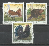 7494Ñ-SERIE COMPLETA AUSTRIA 1982 Nº 1546/1548 FAUNA EN EXTINCIÓN, ANIMALES EN PELIGRO - Colecciones