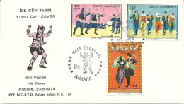 Turkey; FDC 1975 Folk Dances - FDC