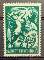 België, 1944, Nr 654, Curiositeit 'kleurstreep Tussen L En G', Postfris** - 1931-1960