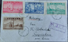 Set Of Stamps On Registered LESZNO - Brieven En Documenten