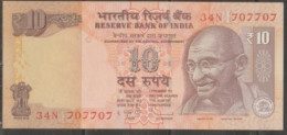 India 10 Rupees - FANCY NUMBER. (707707) Note UNC - Inde