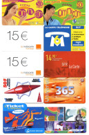 Lot 10 Télécarte Cartes Téléphones Carte Téléphone Téléphonique Télécartes - Verzamelingen