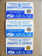 3 Different Chips And Colors Cards Phonecard Chip Advertising Bank Aval 1680 Units  UKRAINE - Ucrania