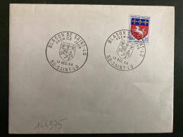 LETTRE TP ST LO 0,20 OBL.17 DEC 66 50 SAINT-LO PREMIER JOUR - 1941-66 Wappen