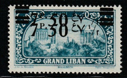 GRAND LIBAN - N°78b ** (1926) VARIETE : Double Surcharge . - Neufs