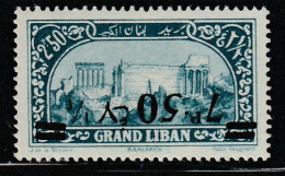 GRAND LIBAN - N°78a ** (1926) VARIETE : Surcharge Renversée . - Neufs