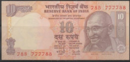 India 10 Rupees - FANCY NUMBER. (777788) Note- . UNC - Inde