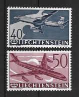 Liechtenstein 1960 Flugzeuge  Mi.Nr. 392/93 ** Postfrisch - Ungebraucht