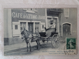 Madame Delait   , Femme à Barbe Sur Son Attelage   , Plombières ,café De La Femme à Barbe  2 Cartes - Other & Unclassified