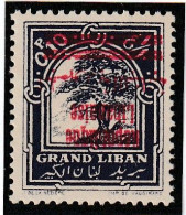 GRAND LIBAN - N°98b ** (1928) VARIETE : Surcharge Renversée . - Neufs