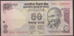 India 50 Rupees - FANCY NUMBER/- (400800) Note- UNC - Inde