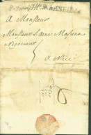 Bouches Du Rhône Port Payé Lenain N°15 P.PAYE (22mm) Marsiglia 8 MAGIO 1789 Taxe Marque Postale MARSEILLE - 1701-1800: Précurseurs XVIII