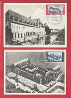 2 Cartes Maximum - Belgique - Ville De Gent (Gand) Abbaye + Le Pand 1964  -N°1304 Et N°1305 - 1961-1970