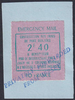 France Grève N°12 2,40 F Vert Sur Violet "de L'office Lainé" Sur Fragment Qualité:obl - Sonstige & Ohne Zuordnung