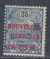 Nouvelles Hébrides N° 17 X Partie De Série : 25 C. Bleu Sur Verdâtre Légende Française, Trace De Charnière, TB - Unused Stamps