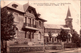 S14817 Cpa 23 Dun Le Palleteau - Les Bains Douches - La Caisse D'Epargne Et L'Eglise - Dun Le Palestel