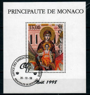 Monaco Blok Mi 75 Kerst 1998  Gestempeld - Usados