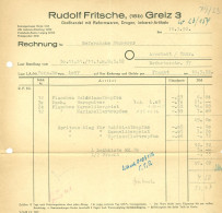 GREIZ DDR 1952 Rechnung " Rudolf Fritsche Reformwaren Drogen Imkerei-Artikel " - Perfumería & Droguería