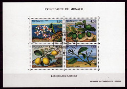 Monaco Blok Mi 49 Vier Jaargetijden  Gestempeld - Used Stamps